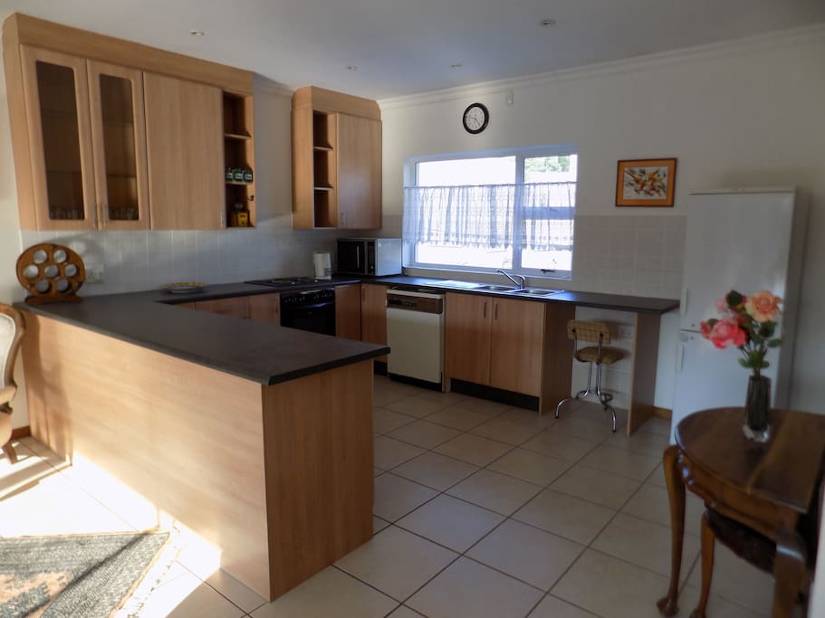 Kitchen equipped with basics