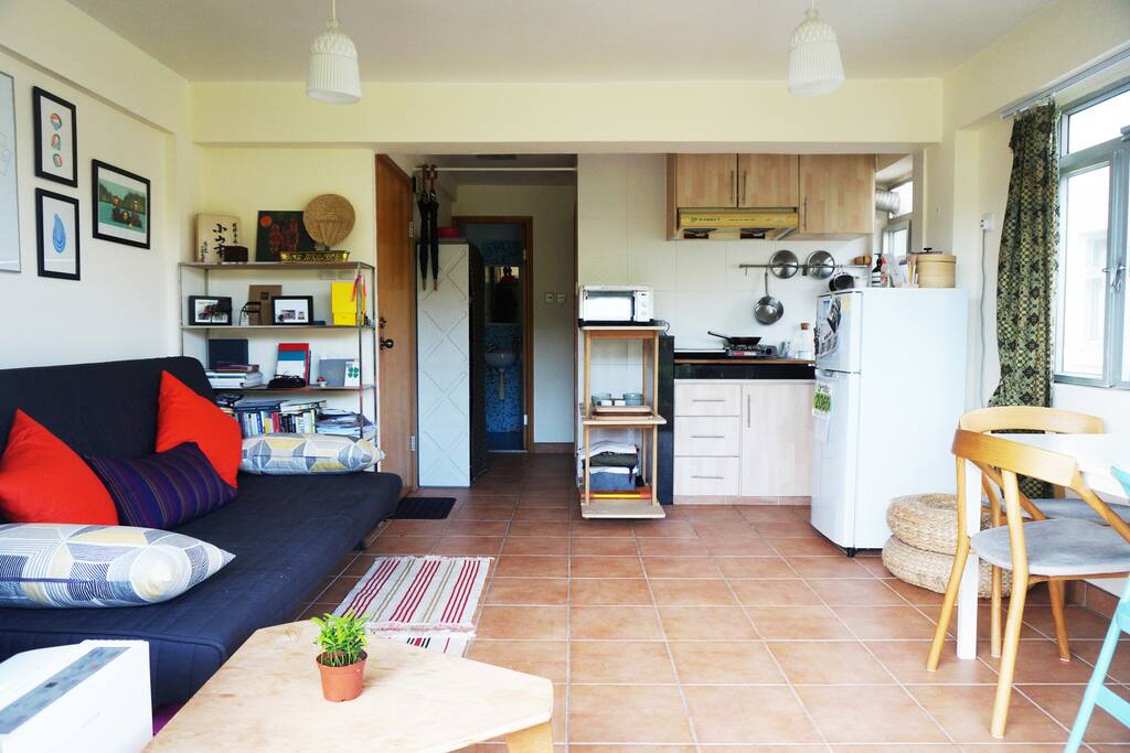 Open plan kitchen/living room