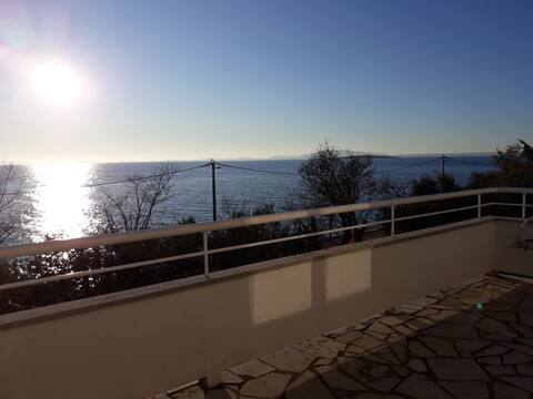 Spacious and calm apartment right by the sea
