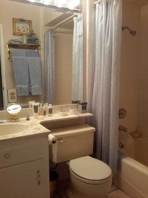 Full bath with tub and shower