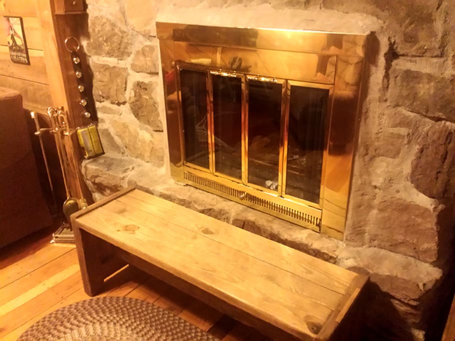 Real Wood-burning Fireplaces with Stocked Firewood