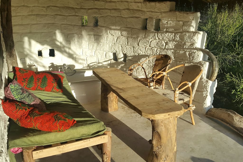 one of the 2 verandas