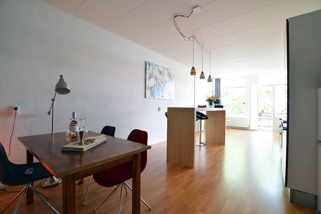 The dining area