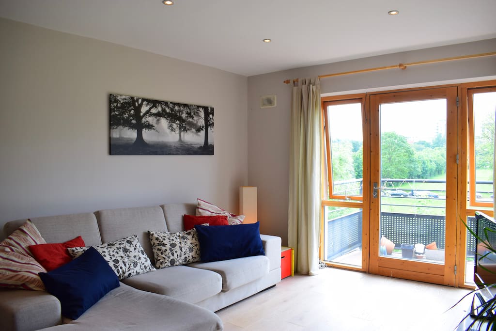 Put your feet up with views of the park