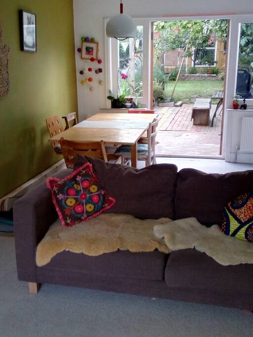 Large living space with eating area