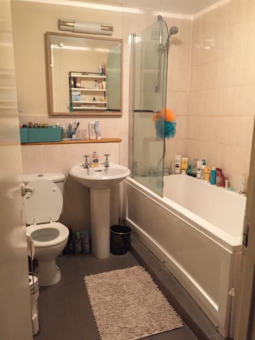 Bathroom located right next to the bedroom