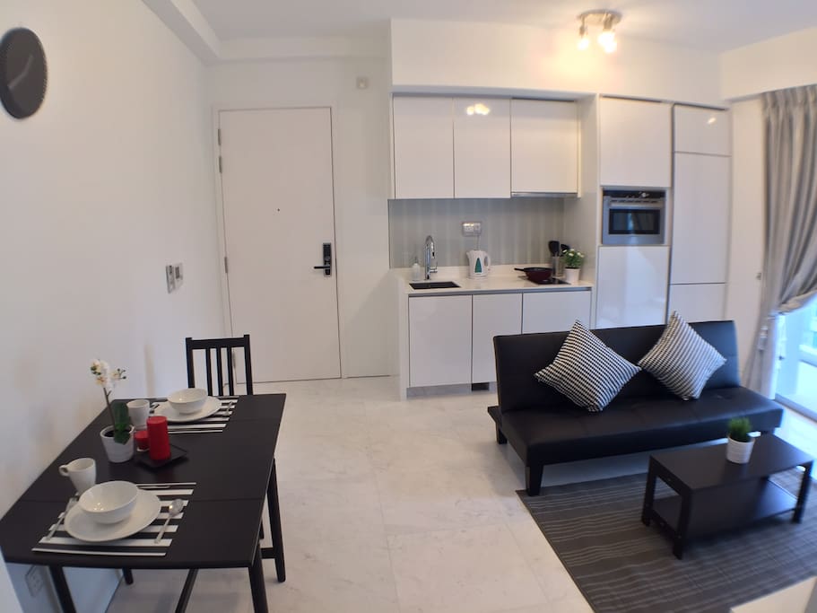 Living Room, Dining Area and Kitchen