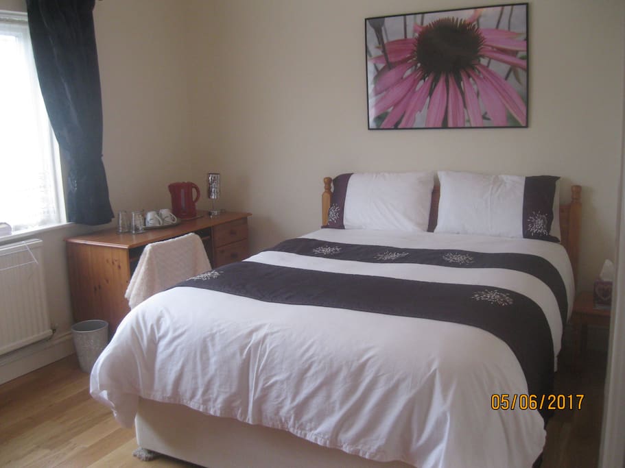 Modern spacious bedroom with kingsize bed
