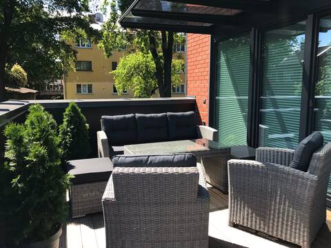New apartment in Riia Quarter with patio