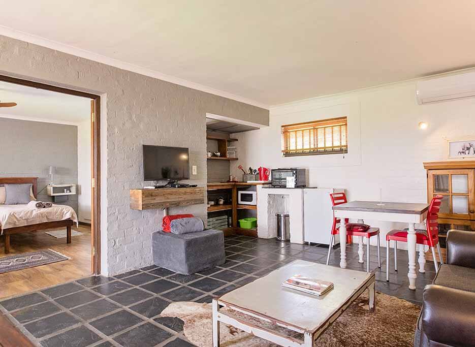 Living room with kitchenette