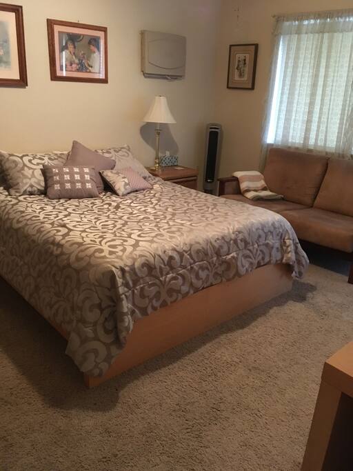 Queen Bed. Love Seat