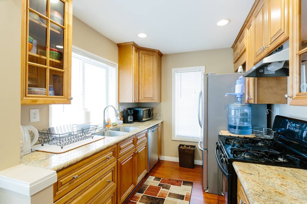 Upgraded fully equipped kitchen with all you need for preparing meals