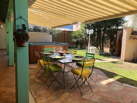 House with spa, near Collioure, sea and mountain