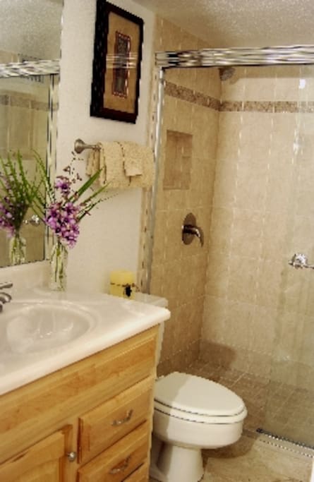 Bathroom with walk in shower
