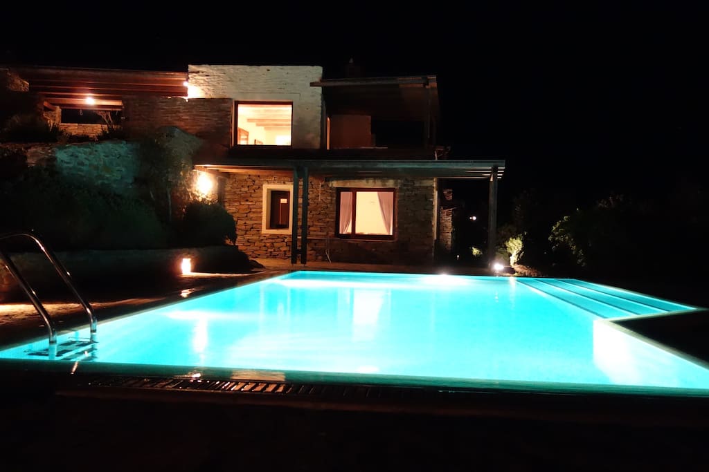 Private swimming pool. Night view - for great private parties!!!