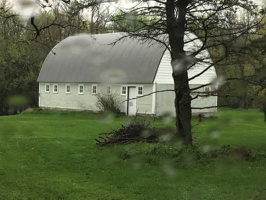 If you're traveling with horses, this barn can used. Hay and feed not included.