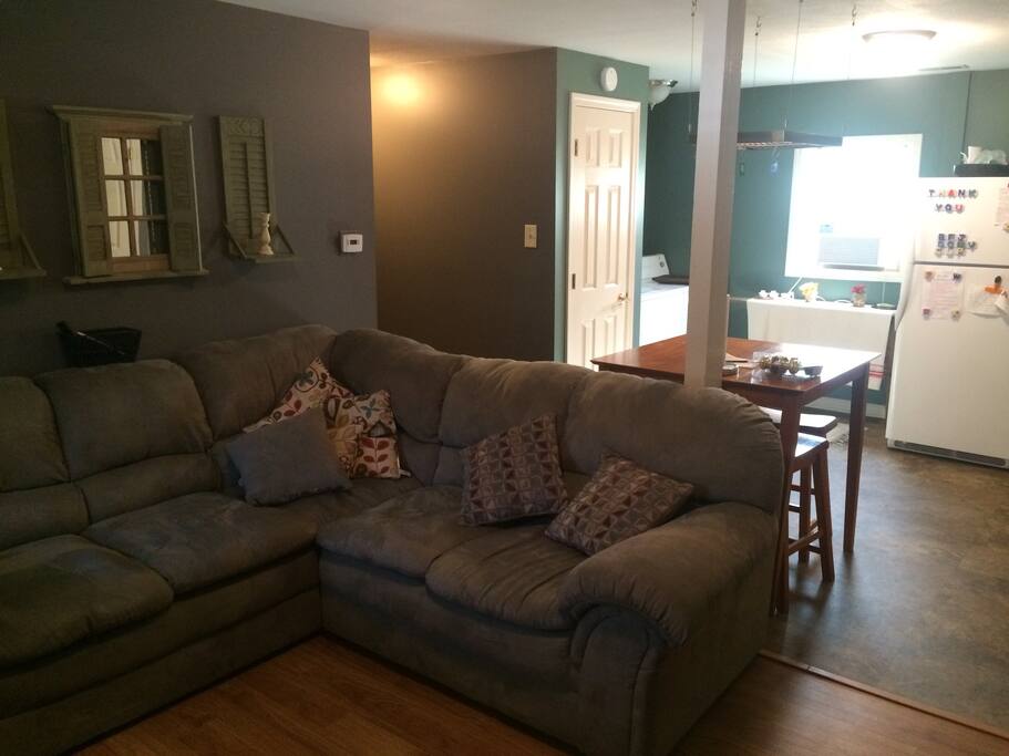 Living room kitchen area.