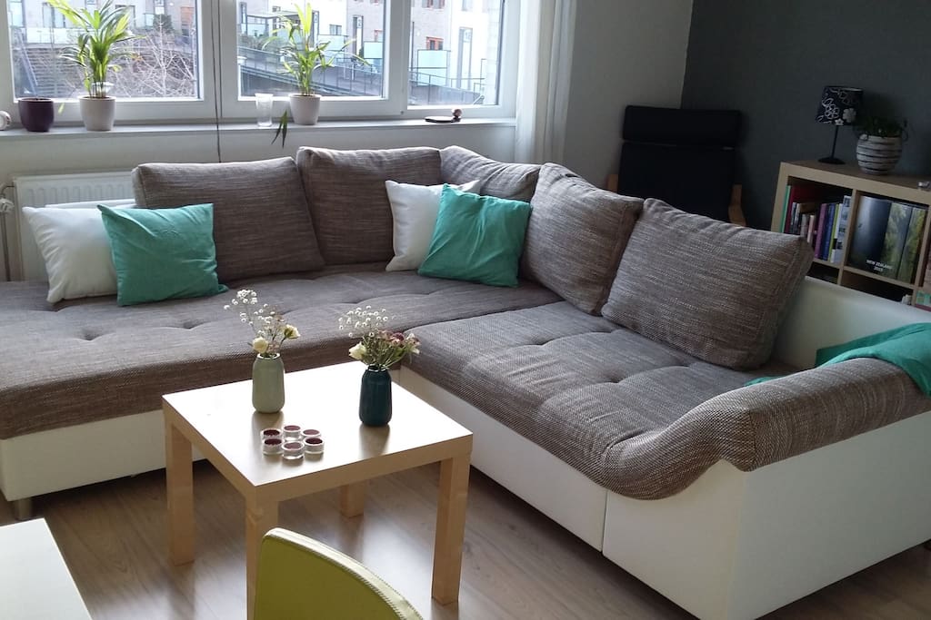 Lovely new couch which has a sleep function as well.