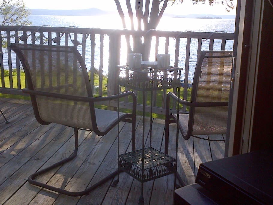 morning coffee on the deck