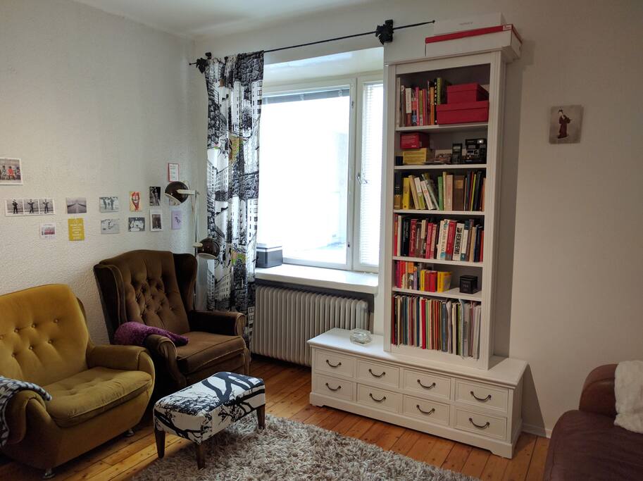 Couple of nice vintage armchairs to take a nap or read a book.