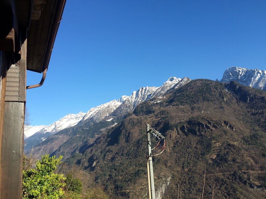 wiew from the window of the kitchen.