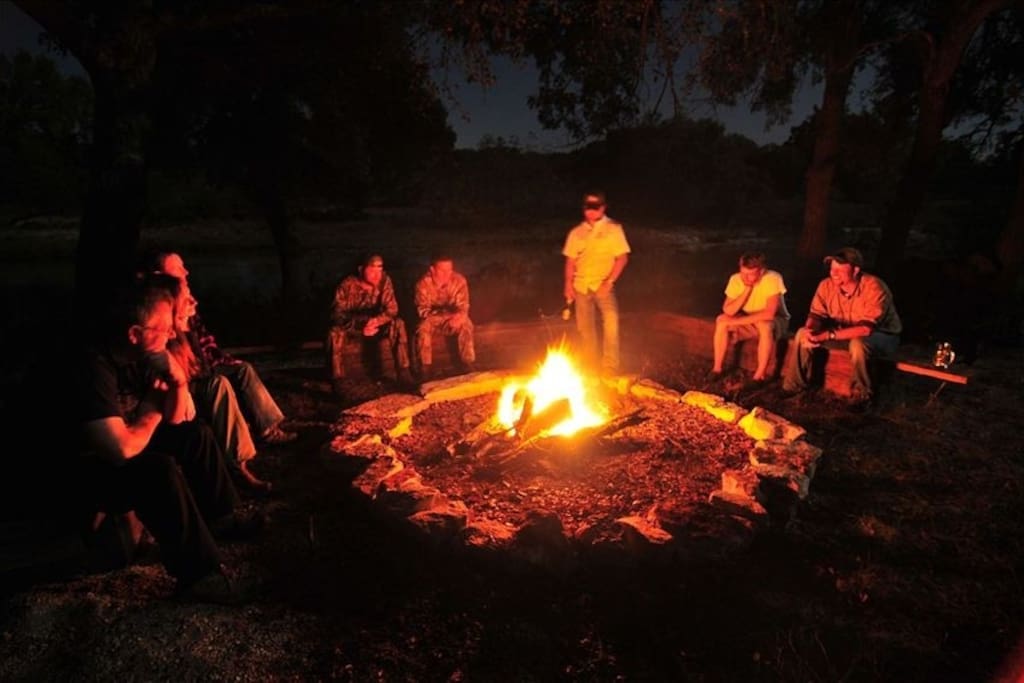 Awesome fire pit for late night star gazing and telling tales of the fish that got away.