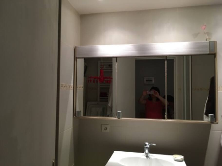 salle de bain avec douche