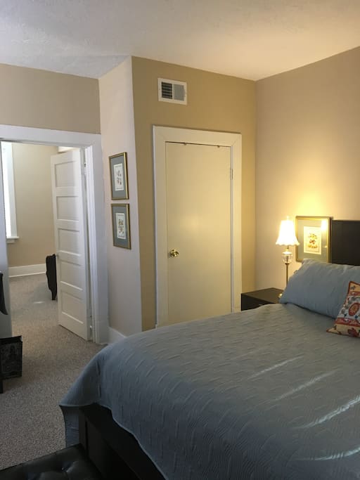 Pillows are best sellers, purchased from The Company Store. They are protected by a pillow cover, beneath an ironed cotton pillowcase.