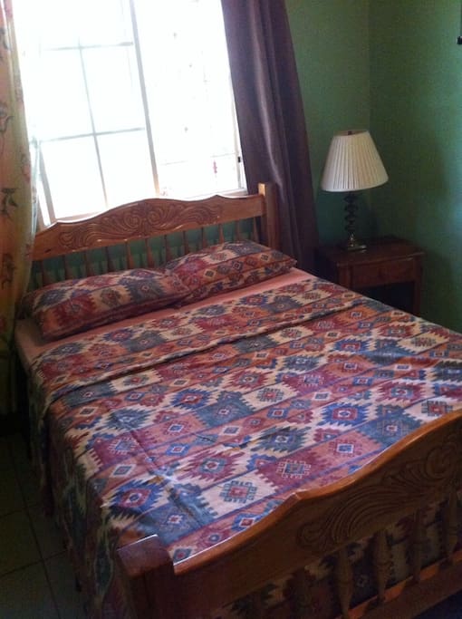 Green bedoom - double bed