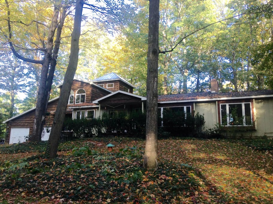Duplex in middle between garage and owner's home.