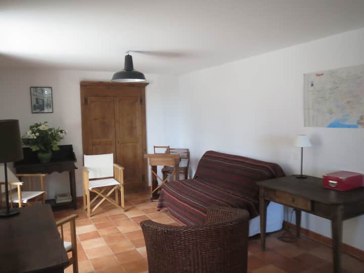 Chumba cha kulala na kitanda cha sofa kwa watu 2