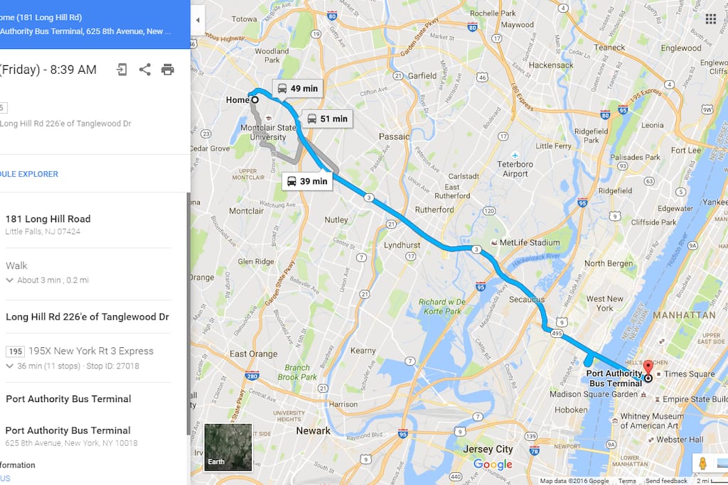 Bus Route to Manhattan