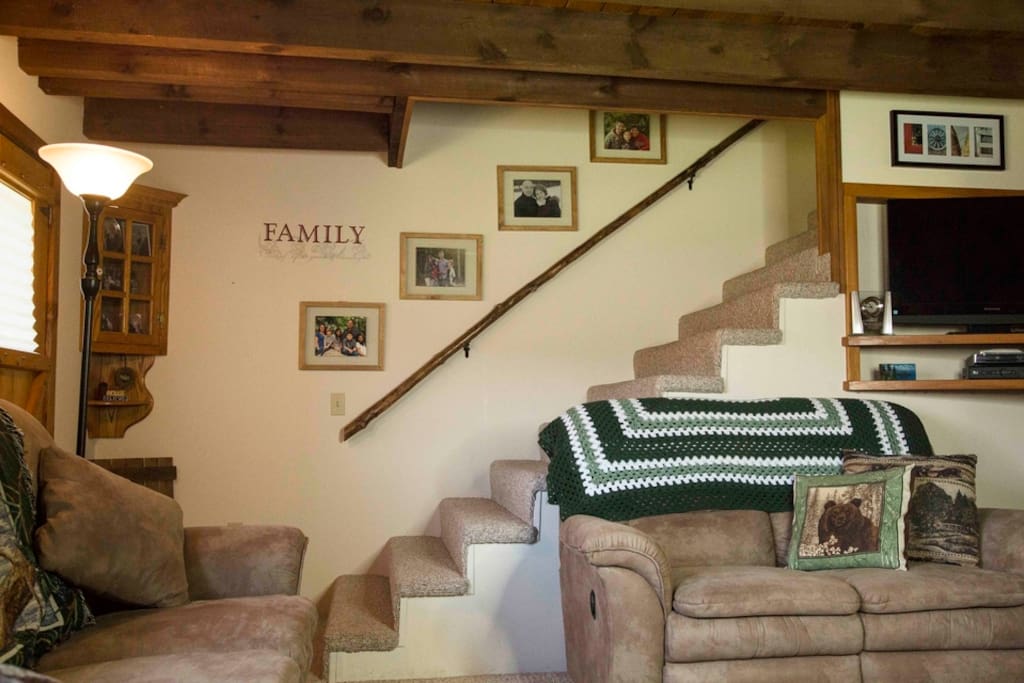 Other view of Living Room with stairs