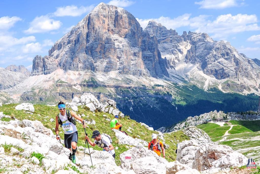 Corsa sulle Dolomiti