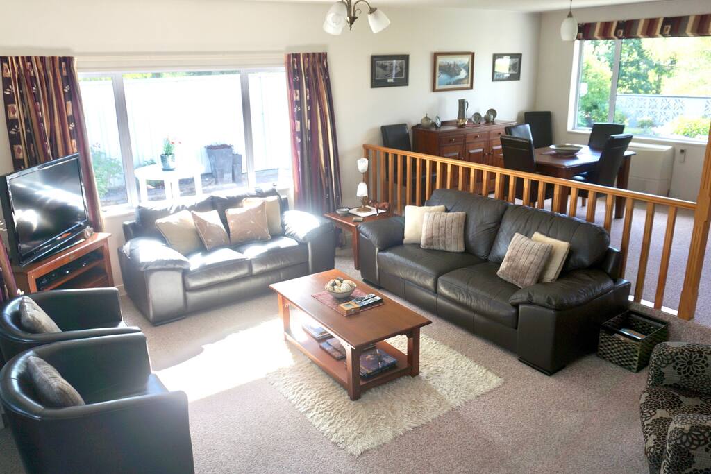 Lounge with large Sky TV
