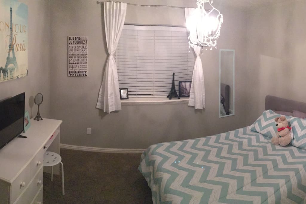 Bedroom 1 - Sleeps 2 (Full mattress) + TV in room