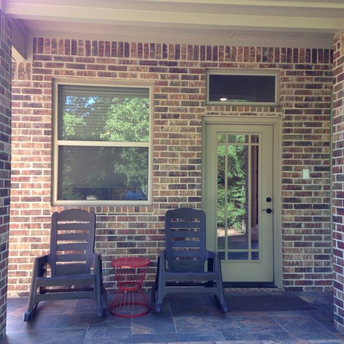 Back porch of the guest house.