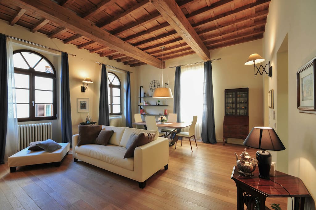 Living Room with the double sofa bed