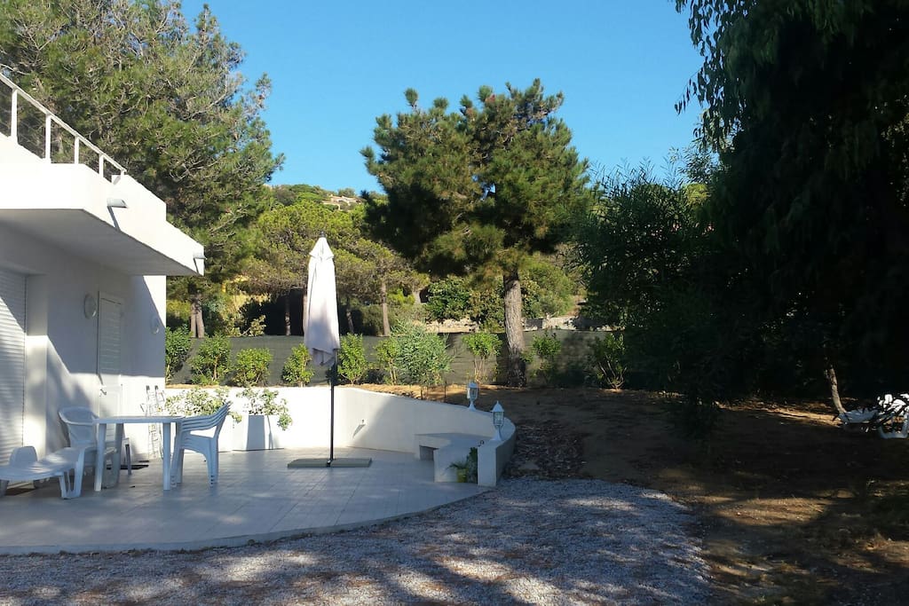 la terrasse et le coin jardin