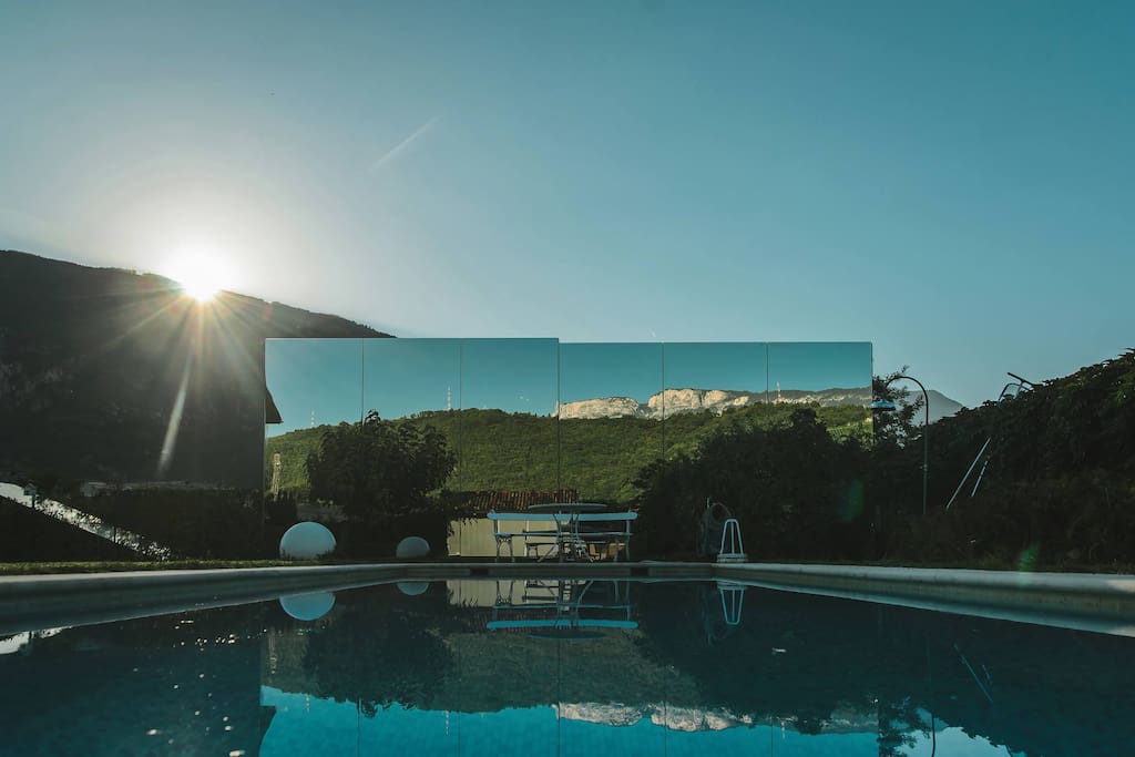 Sundown at the Mirror Houses