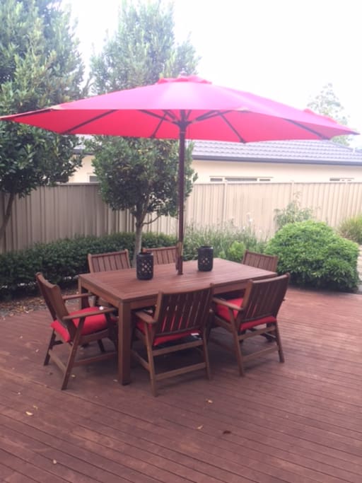 Large private deck.
