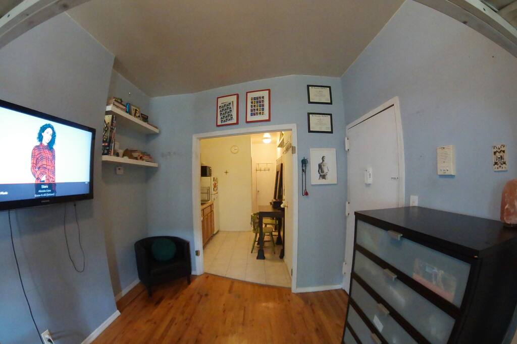 View from couch facing TV