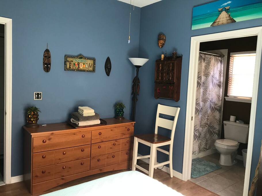 Your private room is cozy, warm, and inviting. Extra towels too!