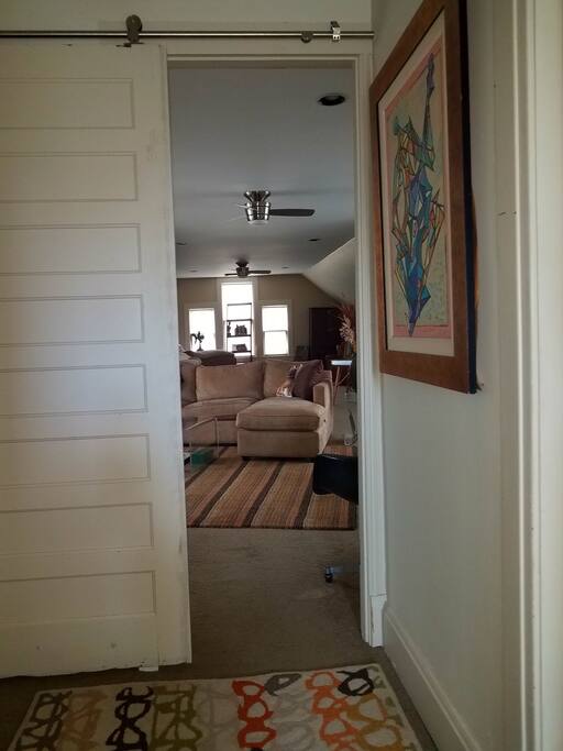 Entrance into loft space