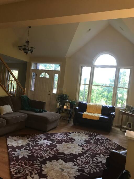 Great room with view of the lake