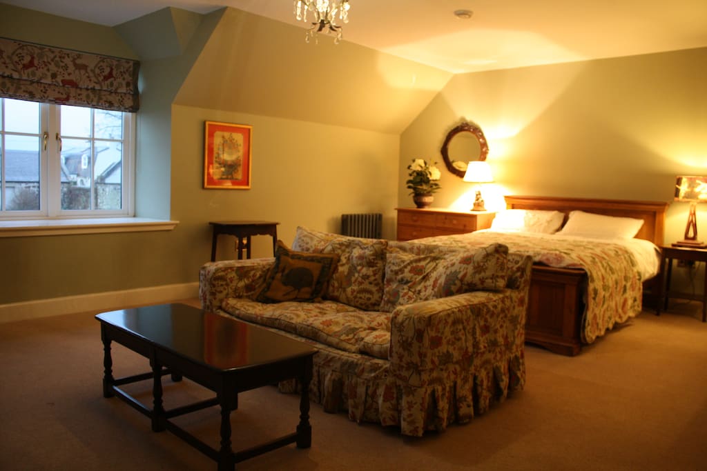 Your king sized bed and sofa