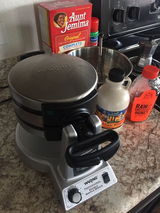 All you need included for the best waffle breakfast in Austin.