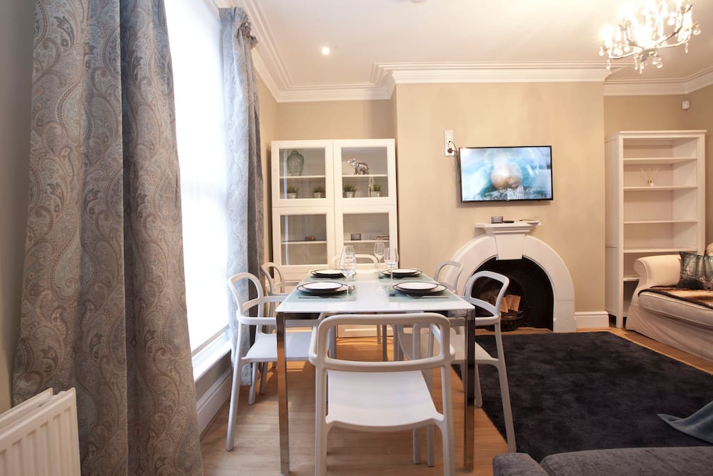 Living room and dining table