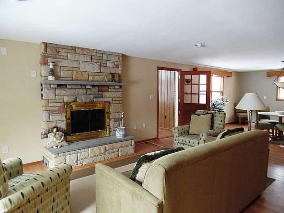 Living room. (Fireplace is not in use currently)