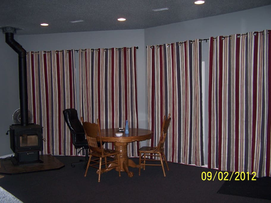 Dining Room with Wood Burning Stove